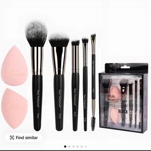 Perfection Black Brush Set with Pink Sponges